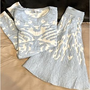 Lucy Paris 2-pc skirt with crop top sweater set sz med - SO CUTE! $70